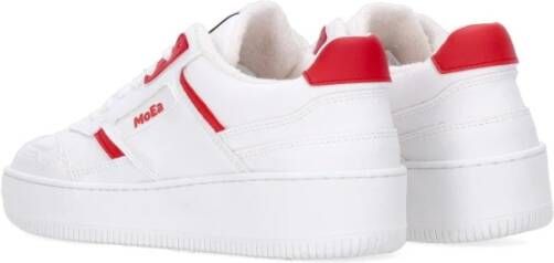 MoEa Eco Lage Appel Sneaker Rood Wit White Heren