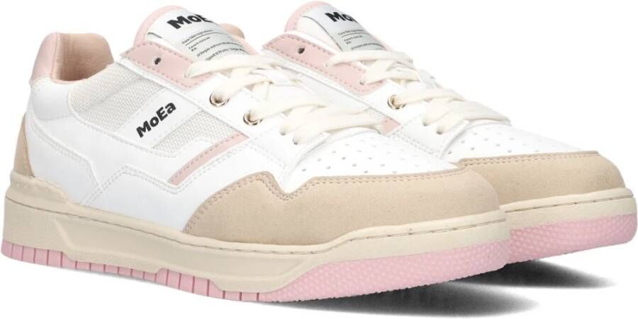 MoEa Witte Leren Sneakers voor Dames White Dames