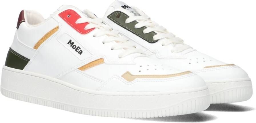 MoEa Witte Leren Sneakers voor Heren White Heren