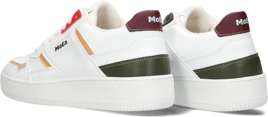 MoEa Witte Leren Sneakers voor Heren White Heren