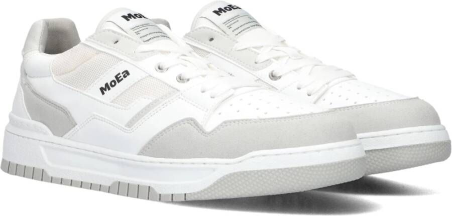 MoEa Witte Leren Sneakers voor Heren White Heren