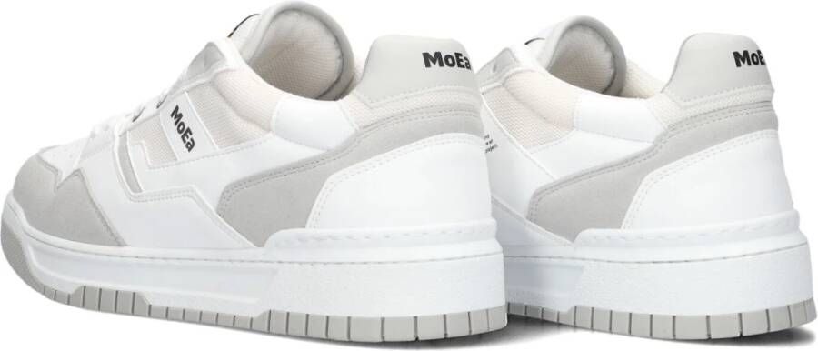 MoEa Witte Leren Sneakers voor Heren White Heren