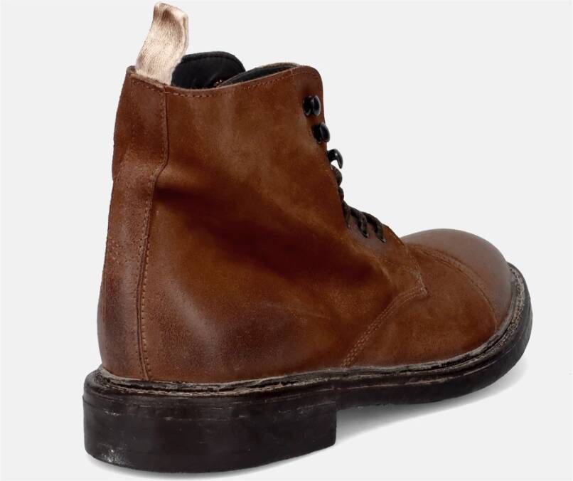 Moma Bruin leren veterschoen Brown Heren