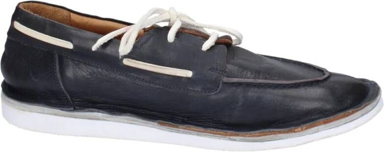 Moma Elegante Leren Herenschoenen Blue Heren