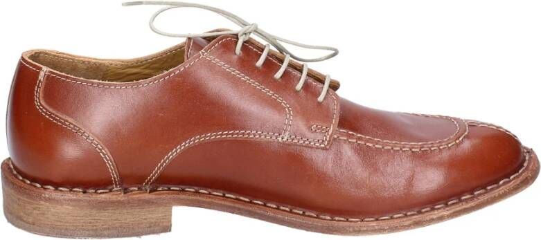 Moma Elegante Leren Schoenen voor Mannen Brown Heren