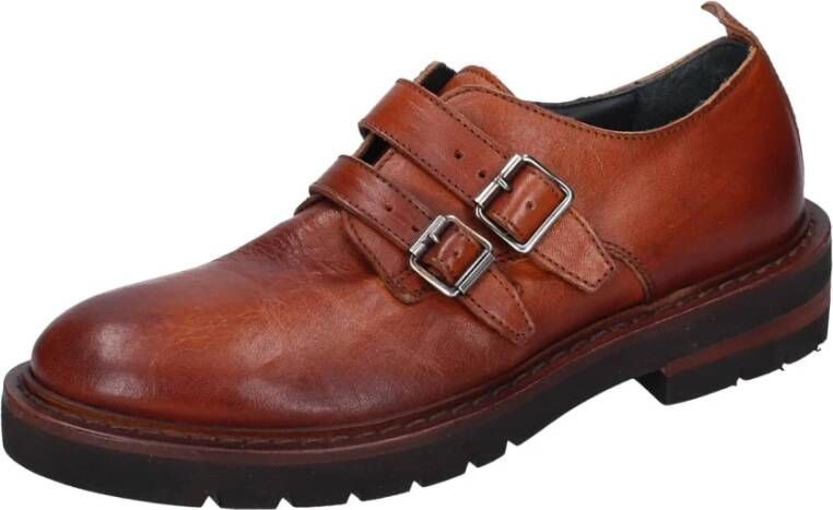 Moma Elegante Leren Schoenen voor Vrouwen Brown Dames