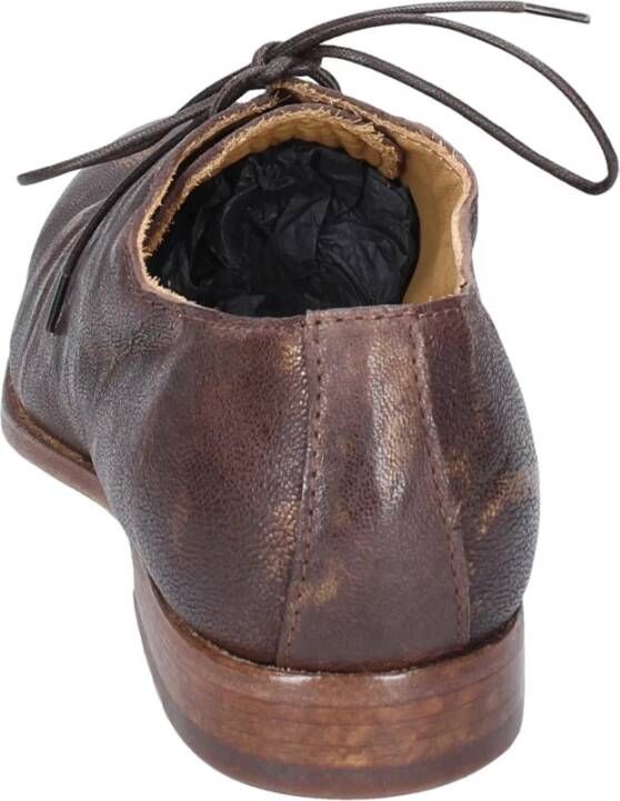 Moma Elegante Leren Schoenen voor Vrouwen Brown Dames