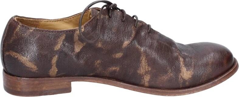 Moma Elegante Leren Schoenen voor Vrouwen Brown Dames