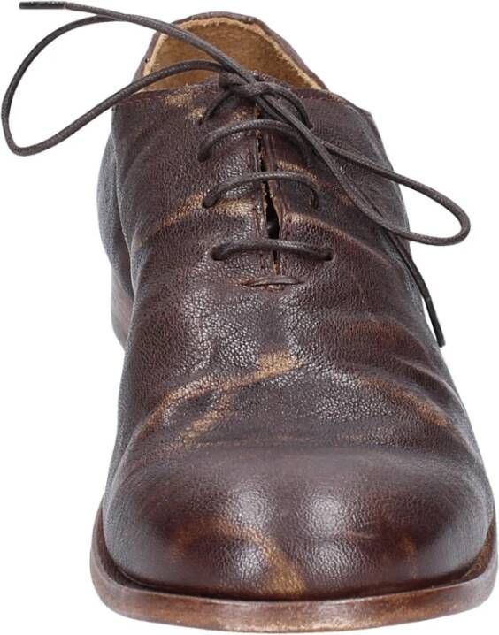 Moma Elegante Leren Schoenen voor Vrouwen Brown Dames