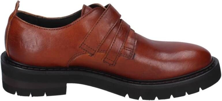 Moma Elegante Leren Schoenen voor Vrouwen Brown Dames