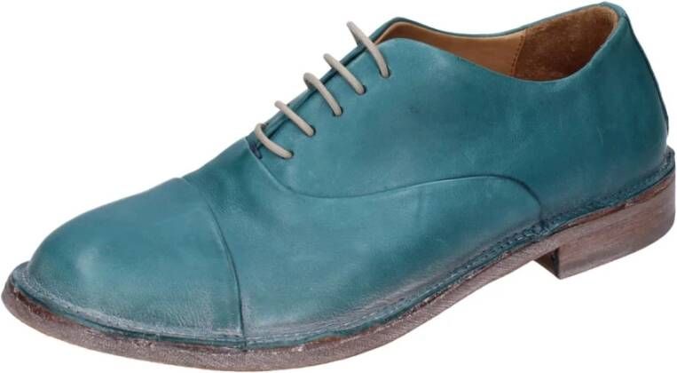 Moma Elegante Leren Schoenen voor Vrouwen Green Dames