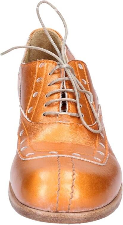 Moma Elegante Leren Schoenen voor Vrouwen Orange Dames