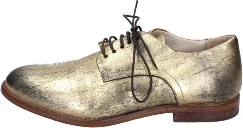 Moma Elegante Leren Schoenen voor Vrouwen Yellow Dames