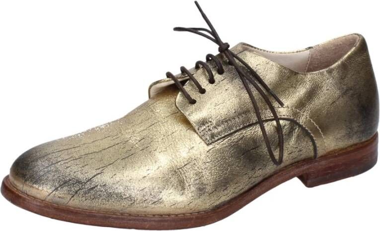 Moma Elegante Leren Schoenen voor Vrouwen Yellow Dames