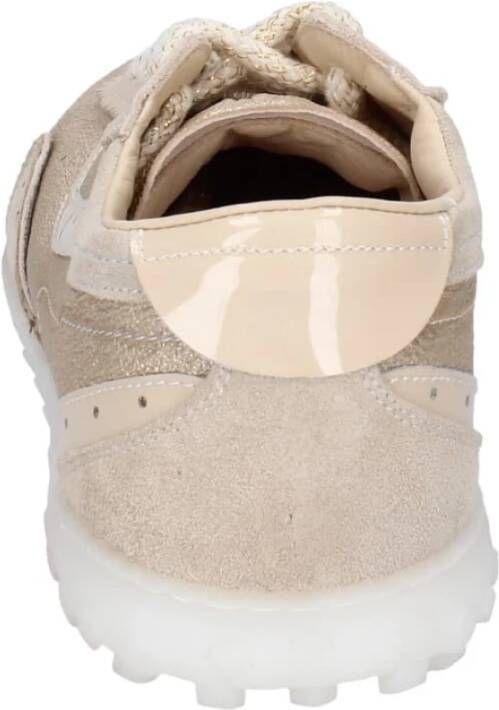 Moma Leren Damessneakers Beige Dames