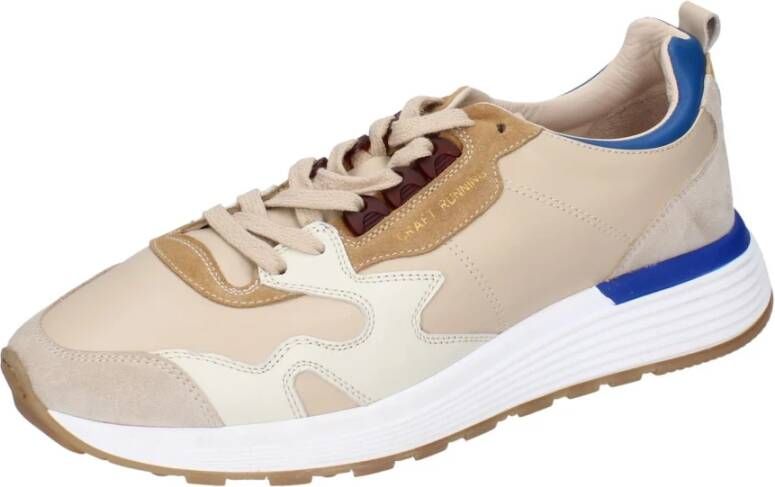 Moma Leren Heren Sneakers Beige Heren