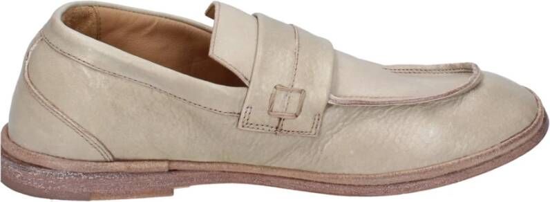 Moma Leren Loafers voor Vrouwen Beige Dames