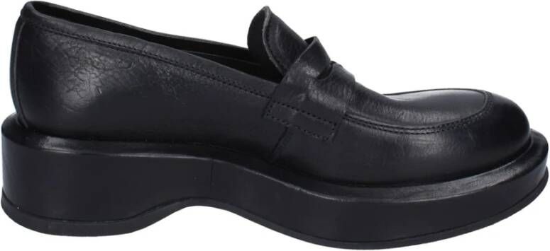 Moma Leren Loafers voor Vrouwen Black Dames