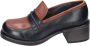 Moma Leren Loafers voor Vrouwen Brown Dames - Thumbnail 2