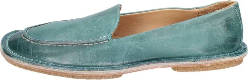 Moma Leren Loafers voor Vrouwen Green Dames