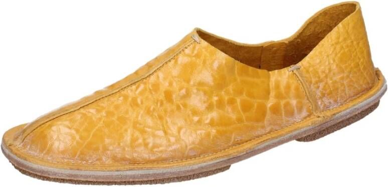 Moma Leren Loafers voor Vrouwen Yellow Dames