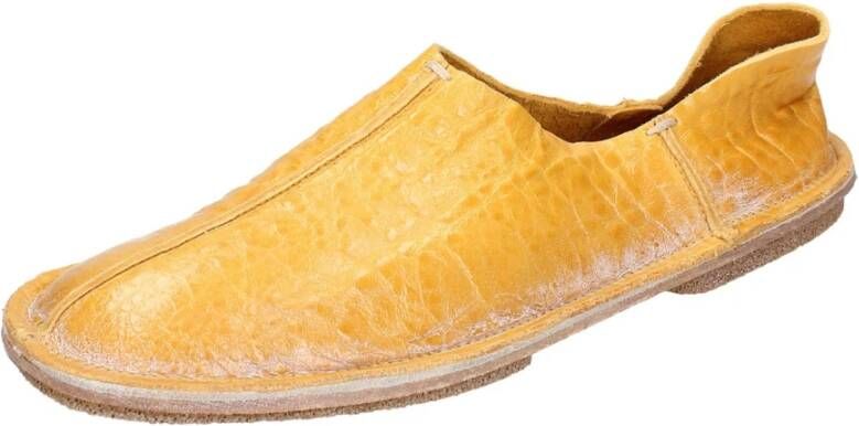 Moma Leren Loafers voor Vrouwen Yellow Dames