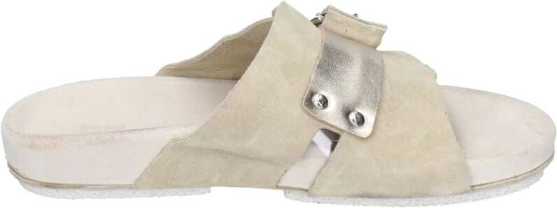 Moma Leren sandalen voor vrouwen Beige Dames