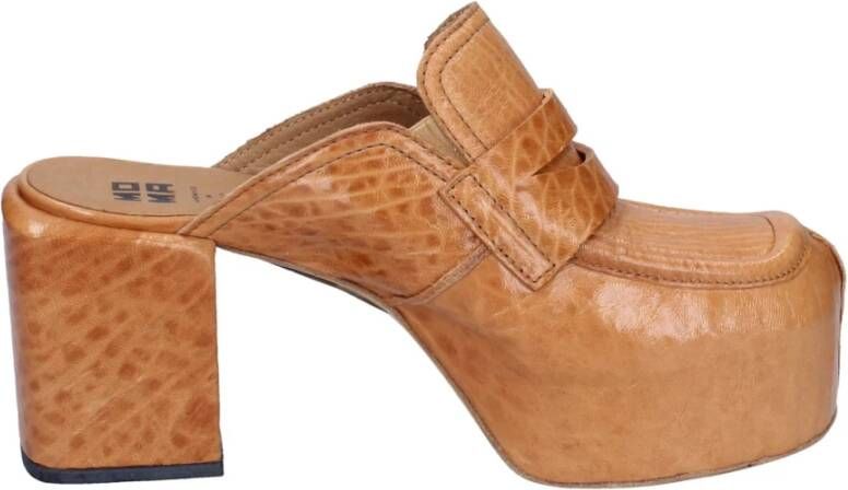 Moma Leren sandalen voor vrouwen Brown Dames