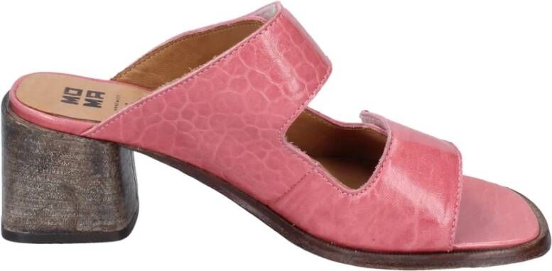 Moma Leren sandalen voor vrouwen Pink Dames