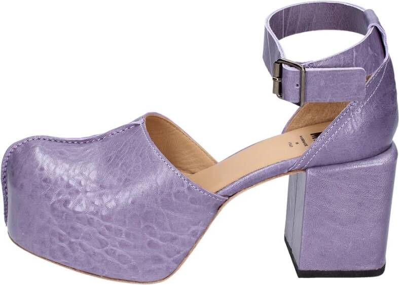 Moma Leren sandalen voor vrouwen Purple Dames