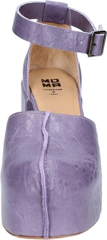 Moma Leren sandalen voor vrouwen Purple Dames