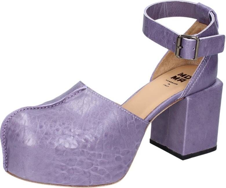 Moma Leren sandalen voor vrouwen Purple Dames