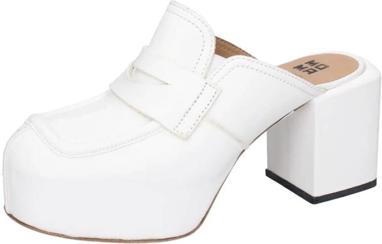 Moma Leren sandalen voor vrouwen White Dames