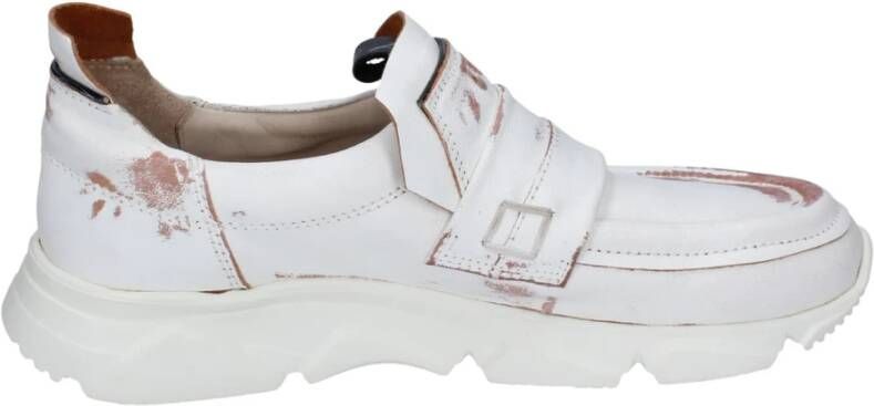 Moma Leren Slip On Sneakers voor Vrouwen White Dames