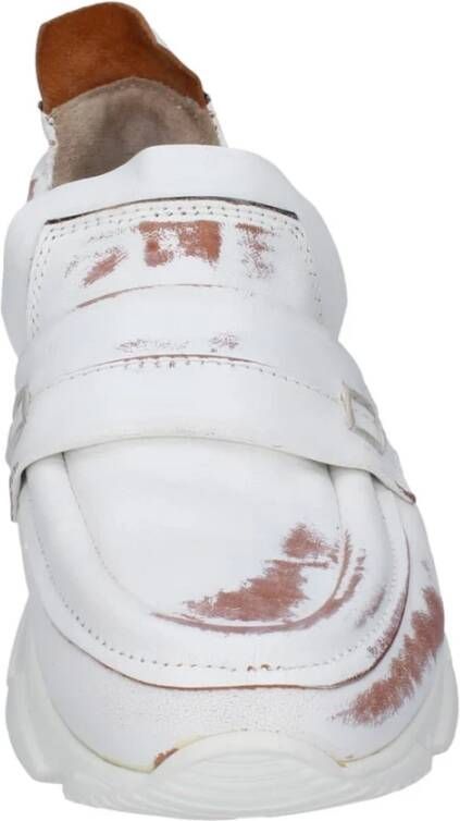 Moma Leren Slip On Sneakers voor Vrouwen White Dames