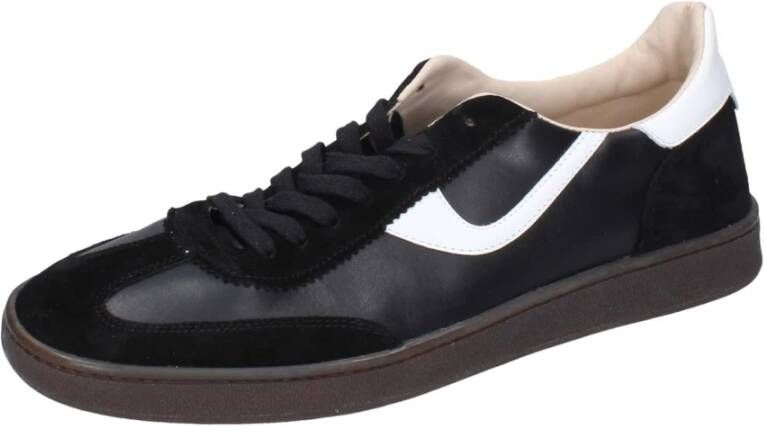 Moma Leren Sneakers voor Mannen Black Heren