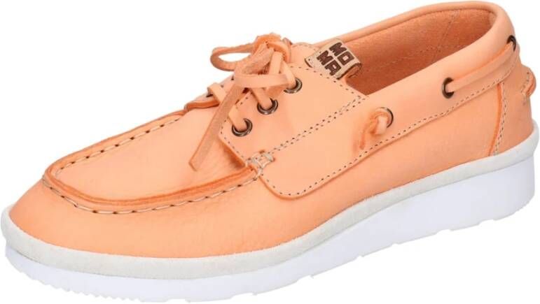 Moma Leren Sneakers voor Vrouwen Orange Dames