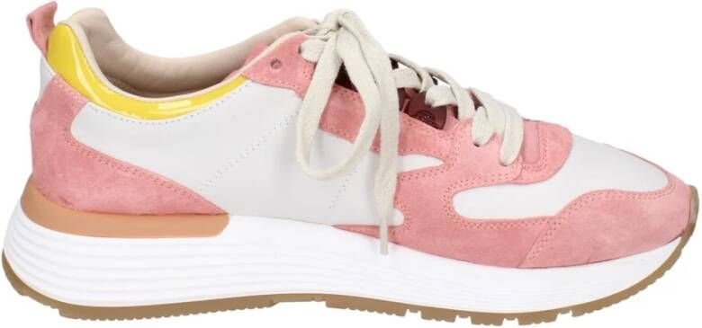 Moma Leren Sneakers voor Vrouwen Pink Dames