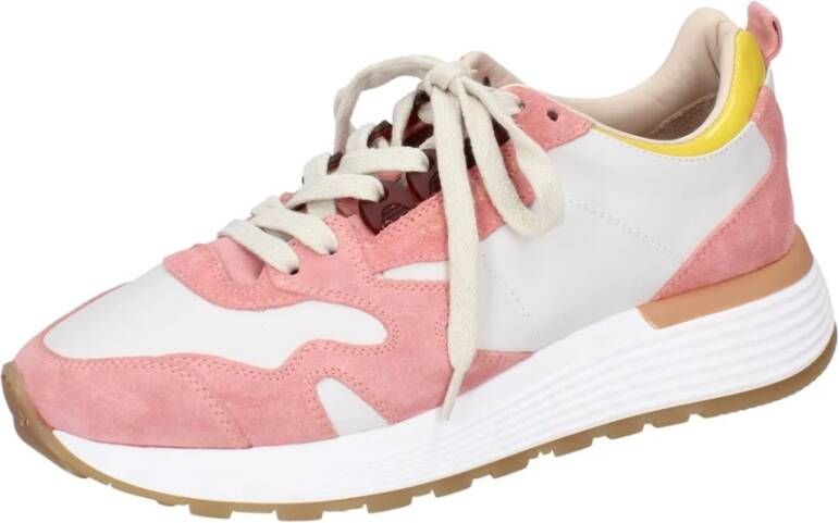 Moma Leren Sneakers voor Vrouwen Pink Dames