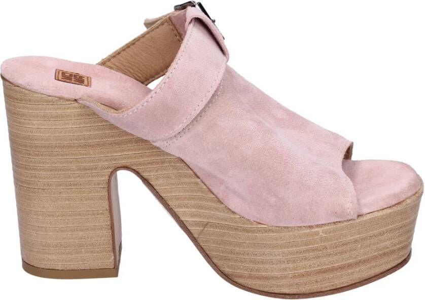 Moma Suede Dames Sandalen Stijlvol Comfort Pink Dames