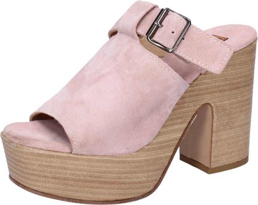 Moma Suede Dames Sandalen Stijlvol Comfort Pink Dames