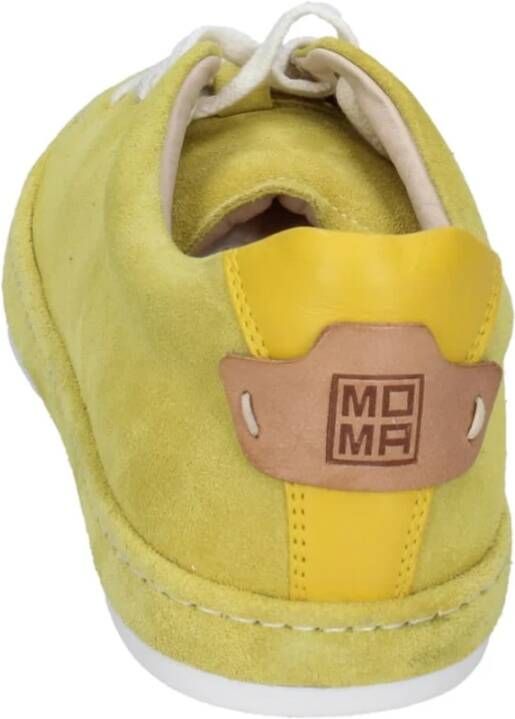 Moma Suede Damessneakers Yellow Dames