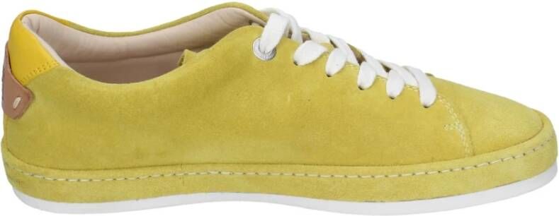 Moma Suede Damessneakers Yellow Dames