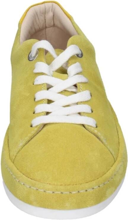 Moma Suede Damessneakers Yellow Dames