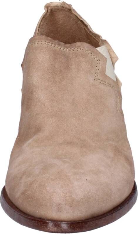 Moma Suede Enkellaarzen voor vrouwen Beige Dames