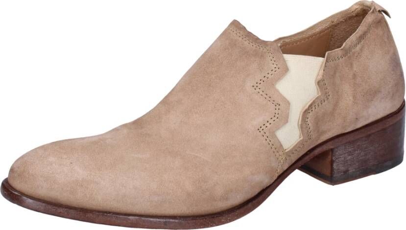 Moma Suede Enkellaarzen voor vrouwen Beige Dames