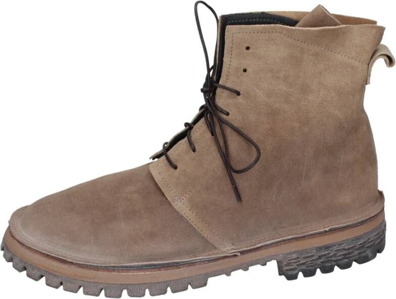 Moma Suede Enkellaarzen voor vrouwen Beige Dames