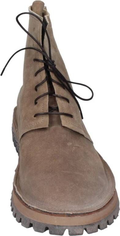 Moma Suede Enkellaarzen voor vrouwen Beige Dames