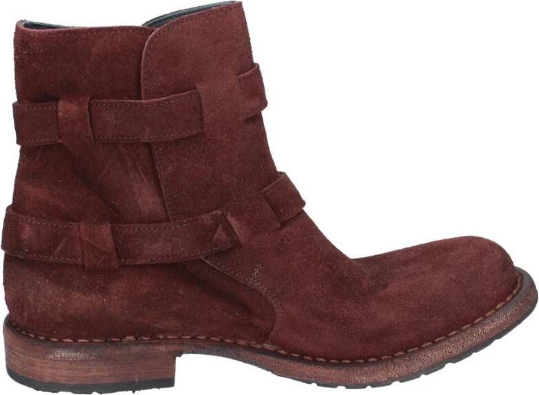 Moma Suede Enkellaarzen voor vrouwen Brown Dames