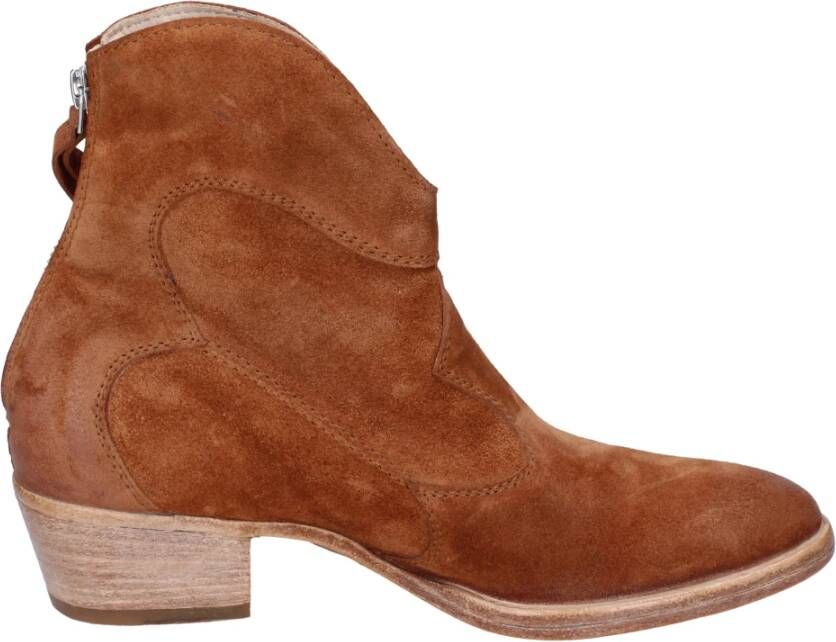 Moma Suede Enkellaarzen voor Vrouwen Brown Dames